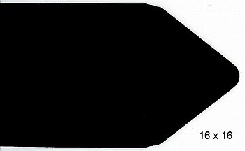 10 Vierkante enveloppen 16 x 16 cm zwart