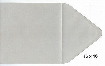 10 Vierkante enveloppen 16 x 16 cm condoleance