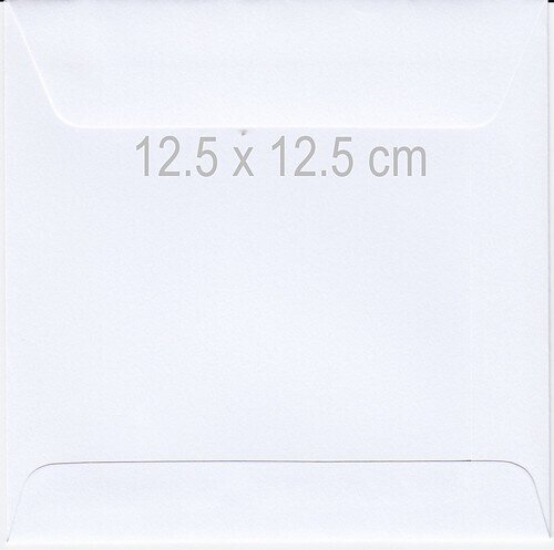 10 vierkante enveloppen 12.5 x 12.5 cm @
