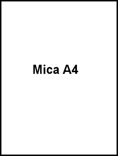 Feuilles de plastique transparent type Mica - A4