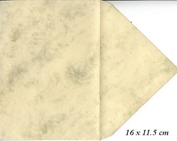 enveloppen A6 marmer creme 10x
