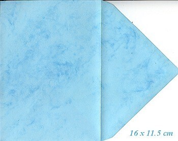 enveloppen A6 marmer blauw 10x