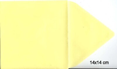 10 Vierkante enveloppen 14x14 cm geel 90 grams