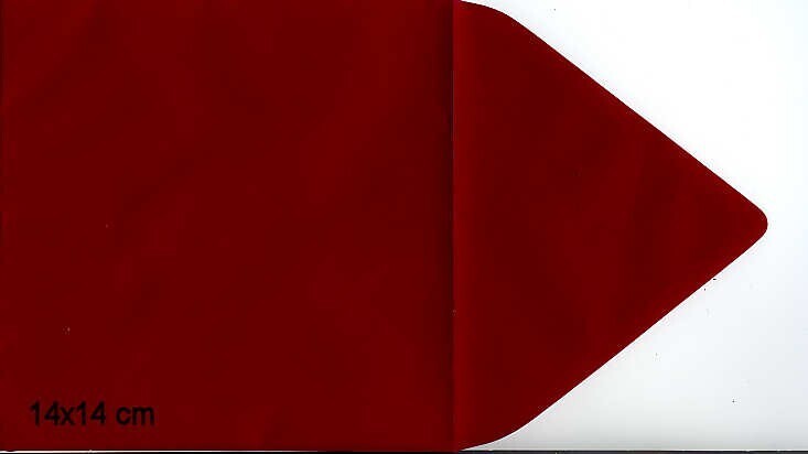 10 Vierkante enveloppen 14x14 cm bordeaux 90 gram