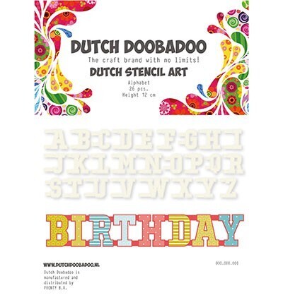 Dutch doobadoo Stencil Art Alphabet A-Z