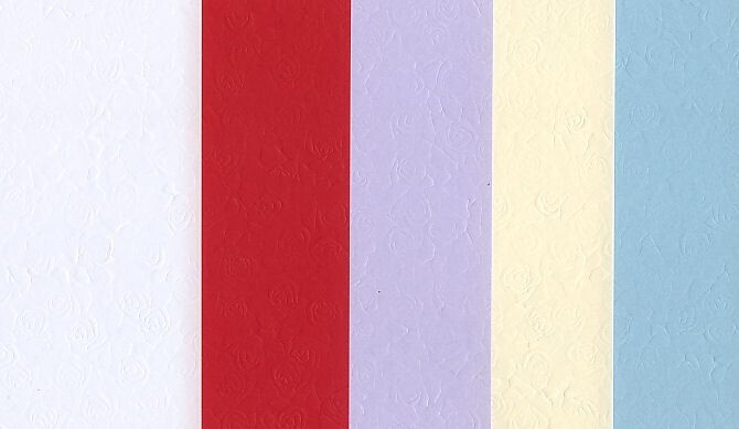 A5 kaart papier embos roses 10 vellen