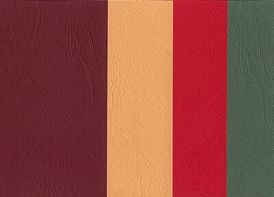 A5 card paper leather look warm colours 10 sheets