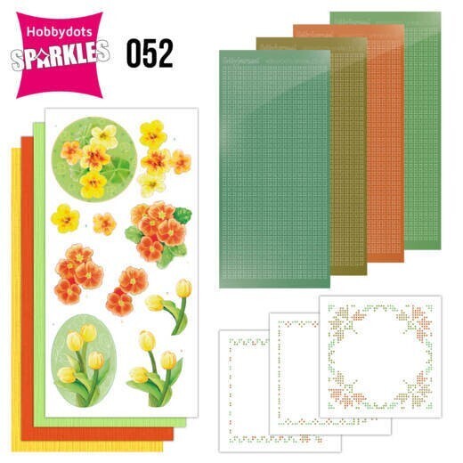 Hobbydots Sparkles orange flowers