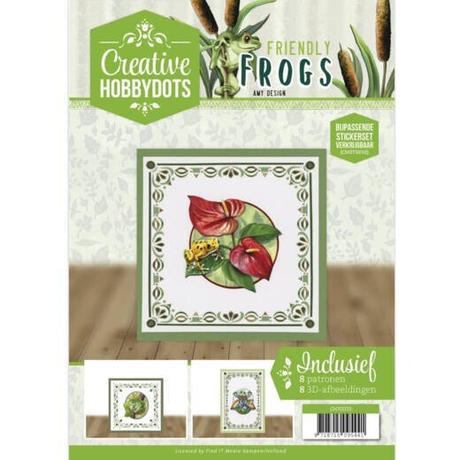 Hobby dots set friendly frogs