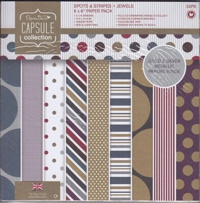Paperpack 6x6 Spot and stripes Jewels