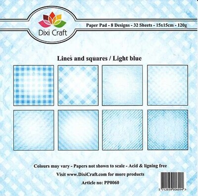 Dixi paperpad lines and squares light blue