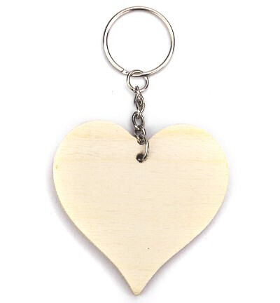 Sleutelhanger hout hart