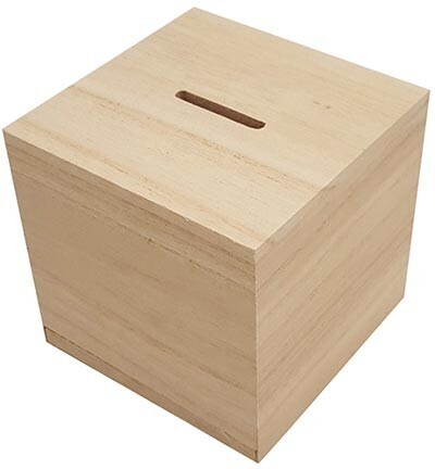 Houten spaarpot