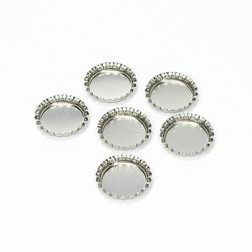 Bottlecaps 6x CB Silver
