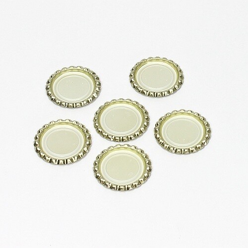 flattened bottlecaps 6x gold