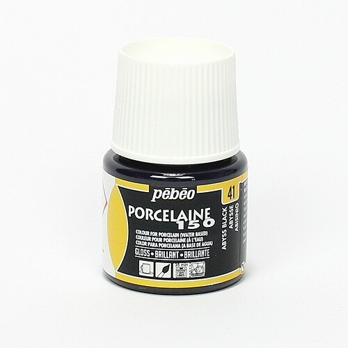 Porselein verf Pebeo gloss Abyss black