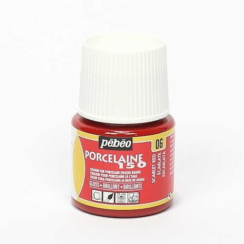 Porselein verf Pebeo gloss Scarlet red