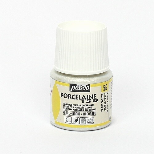 Porselein verf Pebeo Metallic Pearl White