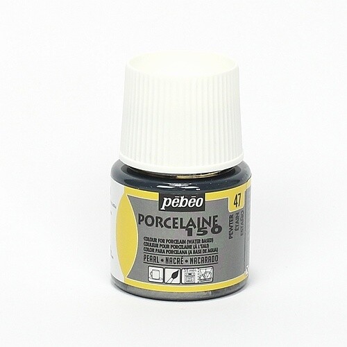 Porselein verf Pebeo Metallic Pewter