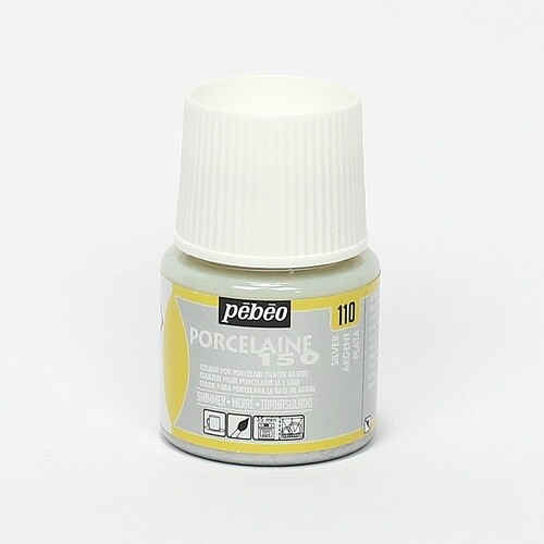 Porselein verf Pebeo Shimmer Silver