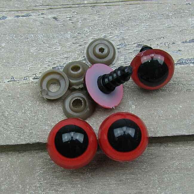 Veiligheidsoogjes 14mm rood