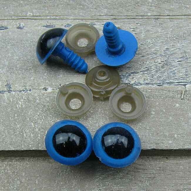 Veiligheidsoogjes 14mm blauw
