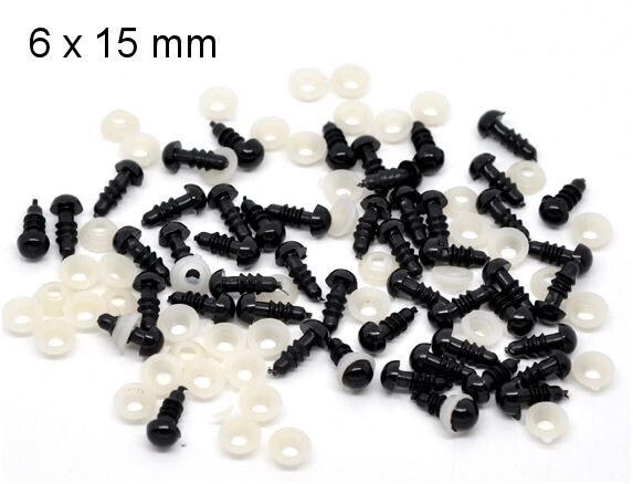 Veiligheidsoogjes 6 mm 20 stuks