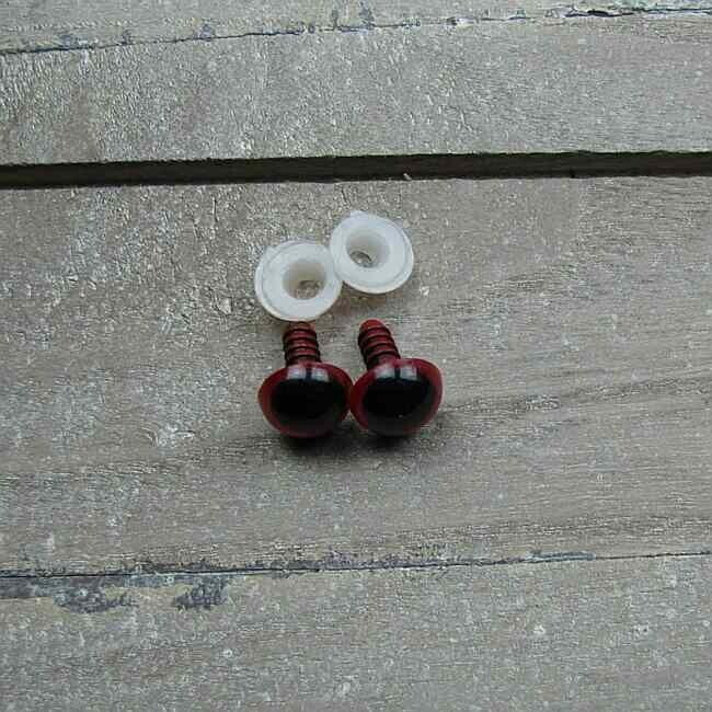 Veiligheidsoogjes 12mm rood