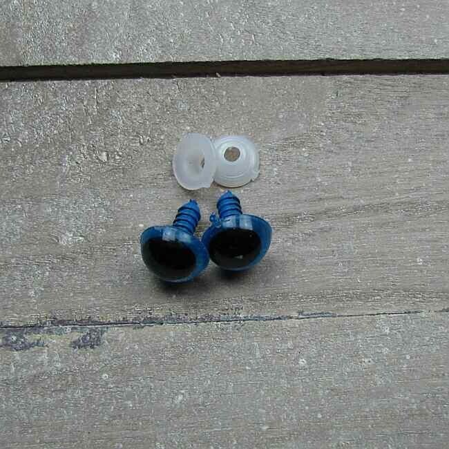 Veiligheidsoogjes 14mm blauw