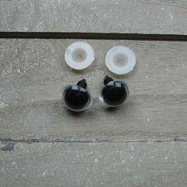 Veiligheidsoogjes 16mm transparant