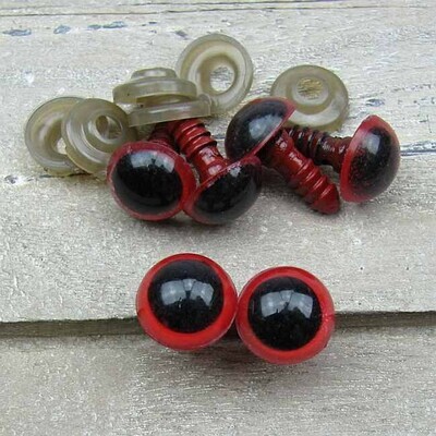 Veiligheidsoogjes 12mm rood