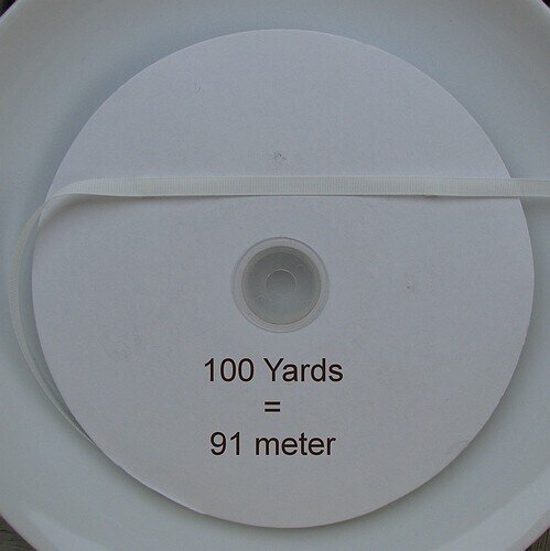 Rol Ribbon Grosgrain  91 meter wit