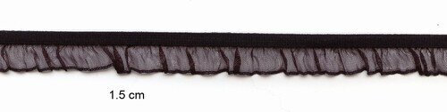 Ribbons zwart elastische  1m