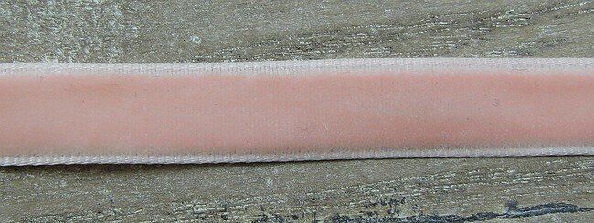 Velours lint zalm 1 meter