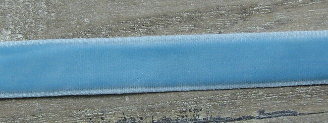 Velours lint baby blauw 1 meter