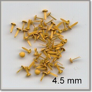 4,5 mm brads  100 stuks oranje geel