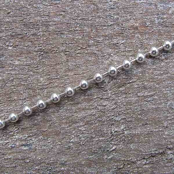 Ketting 1 meter zilver chainball