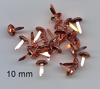 10 mm brads 25x koper