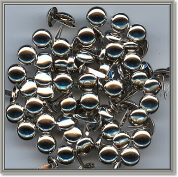 10 mm brads 25x zilver