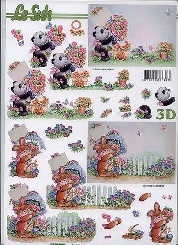 3d sheet animals le suh