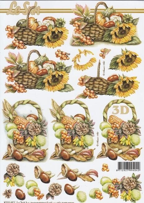 3d feuille fleurs