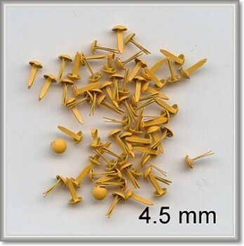 4,5 mm brads 100 stuks oranje geel