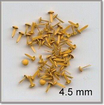 4,5 mm brads  100 stuks oranje geel