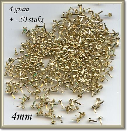 Brads 4 mm goud