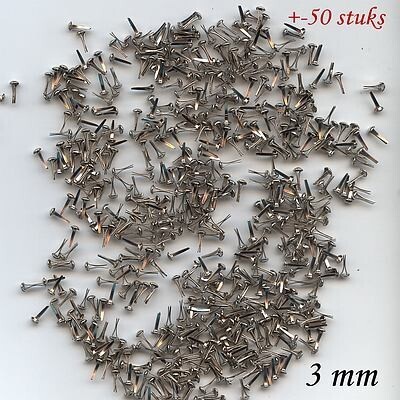 3 mm brads  Zilver