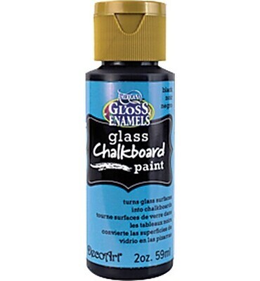 Americana enamels glass chalkboard paint