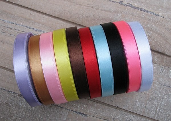 Lintjes set 10 kleuren 20 meter per rol