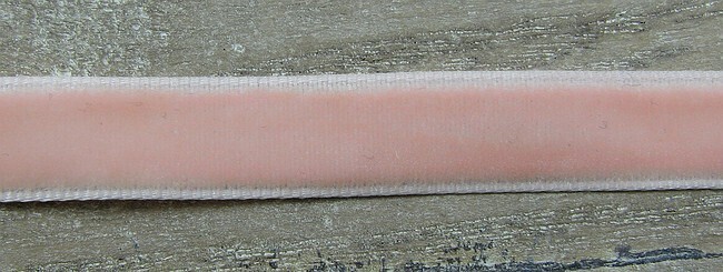 Velours lint zalm 1 meter