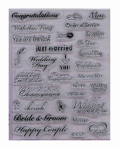 Clear stamp wedding