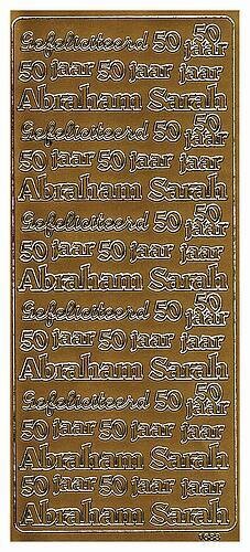 Sticker abraham / Sarah / 50 jaar goud